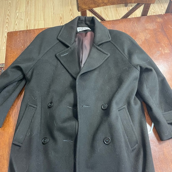 Paul Levy 100% Wool brown unisex trench coat. - Picture 7 of 11
